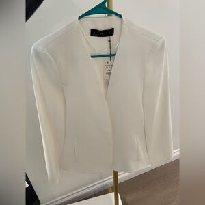 Zara Chic White Blazer Cape